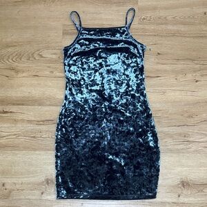 Forever 21 Shimmering Black Velvet Mini Dress
